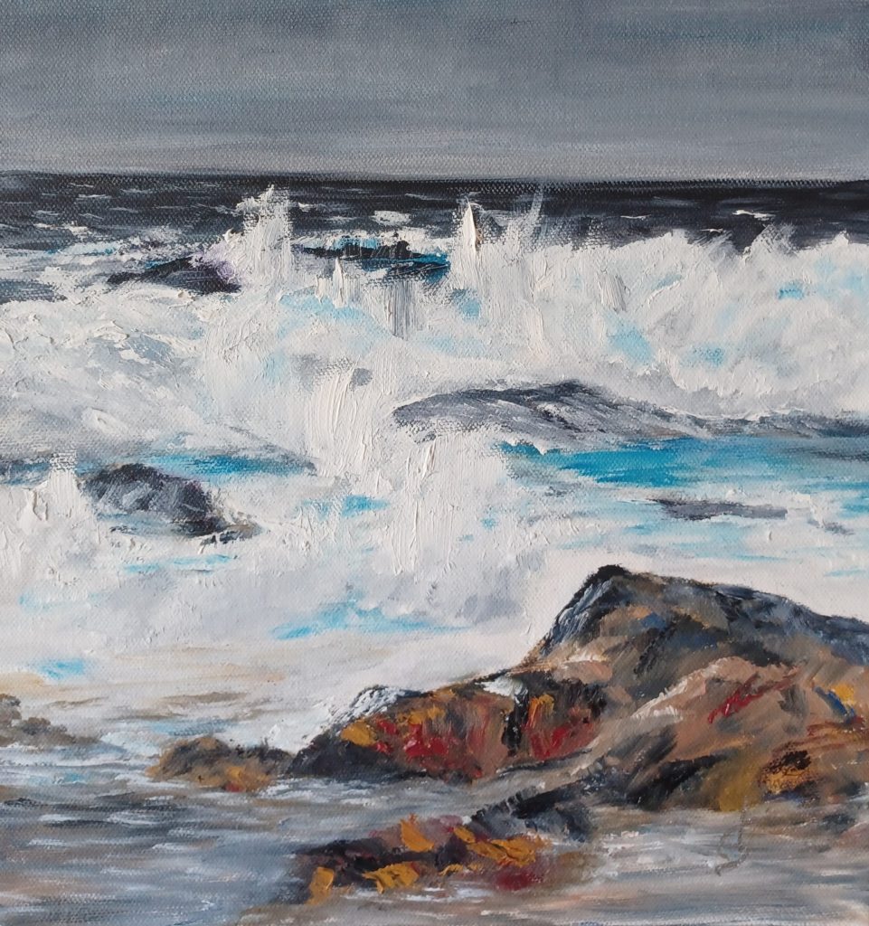 Rocky Shore, Original oil by Diane Segger